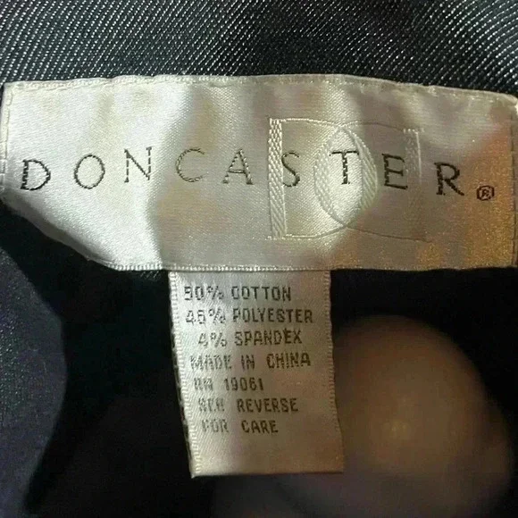 Doncaster black denim button up stretchy blazer with pockets sz 12 - Picture 4 of 11